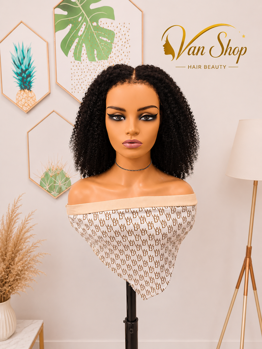 Perruque Afro Curly Glueless 7x5 HD Lace 4C Hairline 100% Cheveux Humains Brésiliens Vierges Grade 12A Densité 180% Noir Naturel Prête à Porter Sans Colle Lace Invisible Aspect Naturel Bonnet Ajustable Qualité Premium