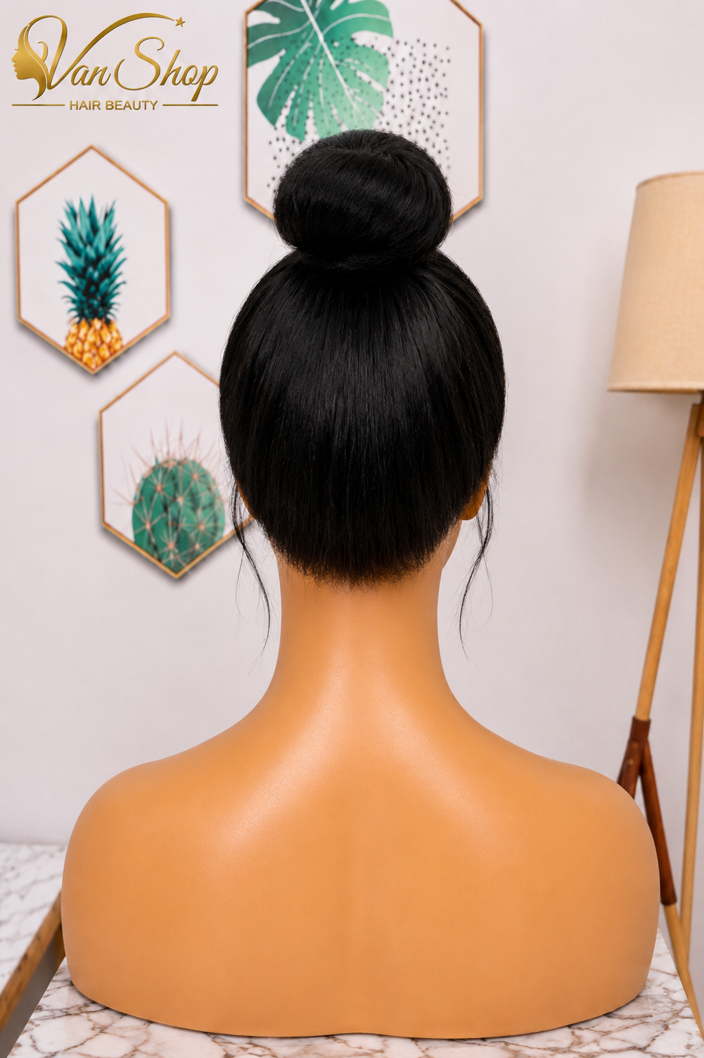 Perruque 360 Lace Sans Colle Chignon – 100 % Cheveux Humains