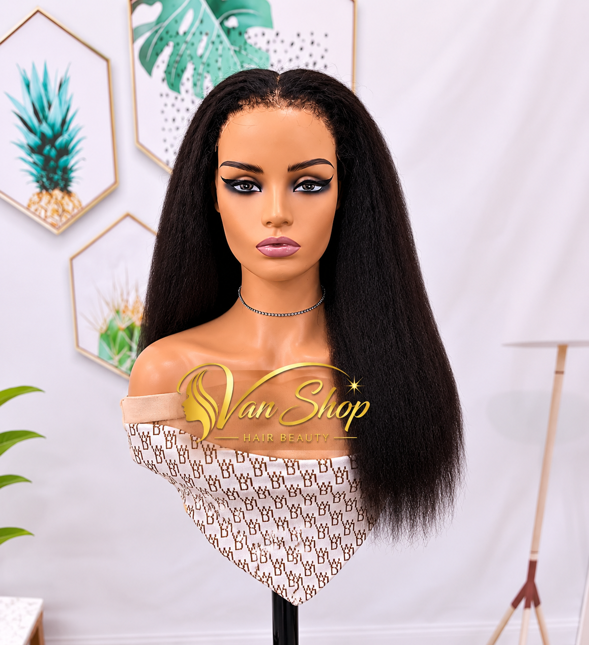 7x5 Perruque Kinky Straight HD Lace – 100 % Cheveux Humains