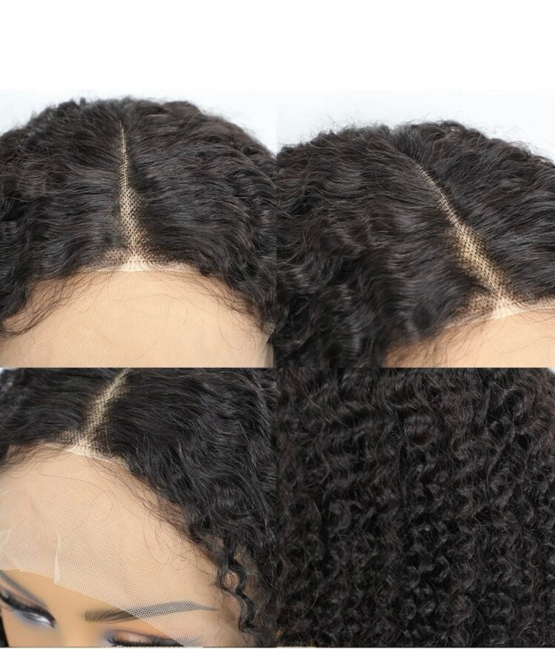 13x4 Lace frontale, perruques kinky curly(Crépus Bouclées)