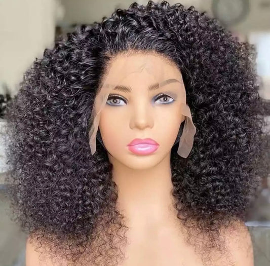 13x4 Lace frontale, perruques kinky curly(Crépus Bouclées)