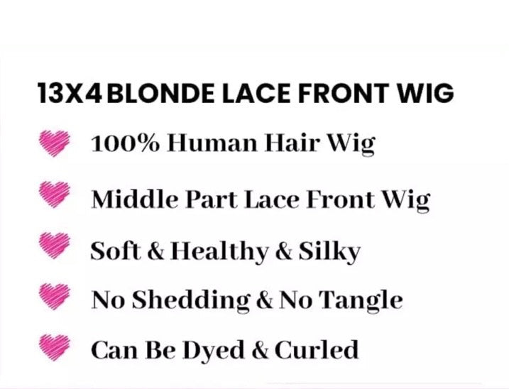 13 x 4 & 13x6 perruque blonde 613 "Les blondinettes"