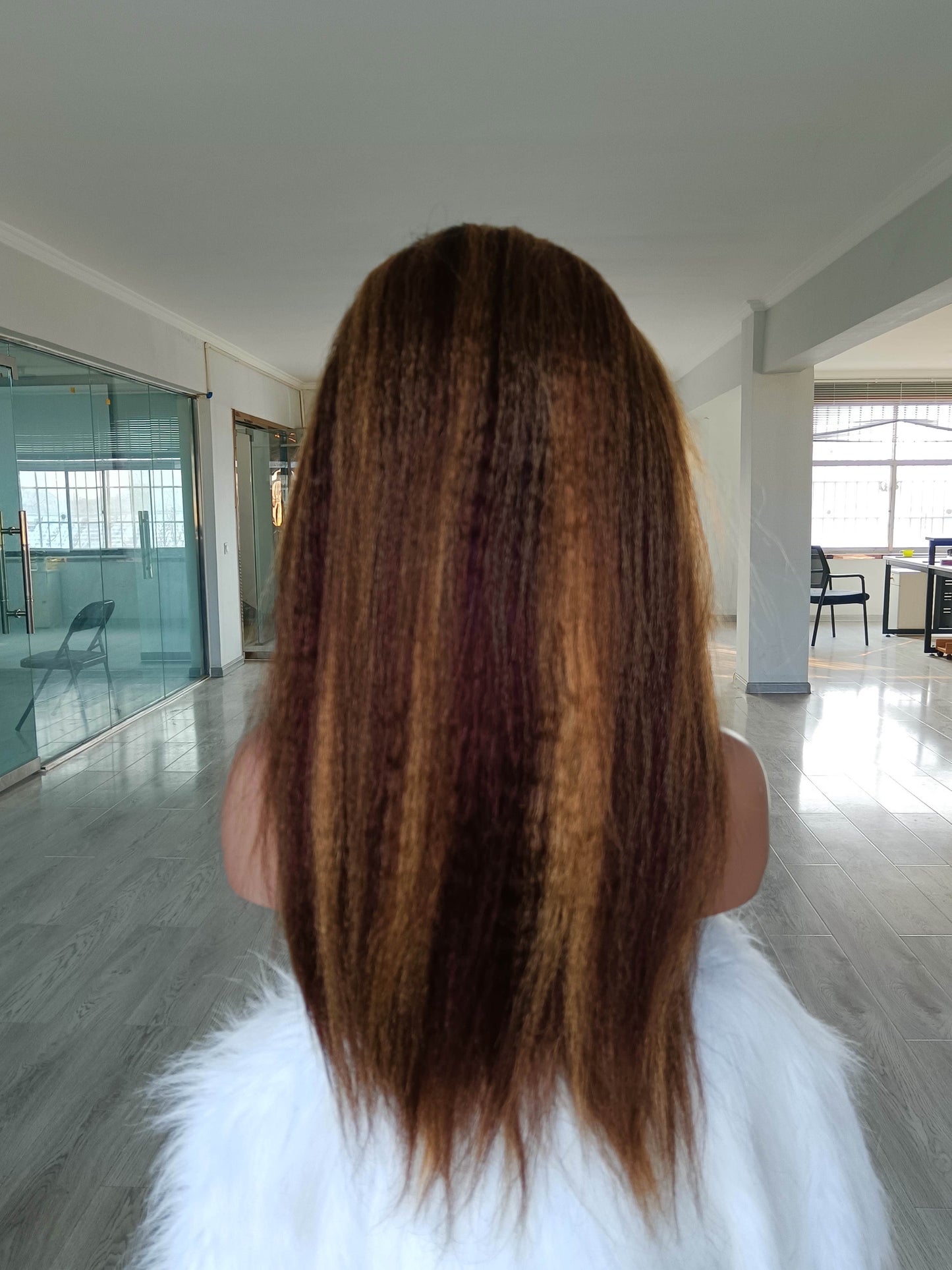 13x 4 Lace frontale Wig, Perruque Bresilienne Kinky Straight, Perruque Yaki cheveux humain couleur ombré